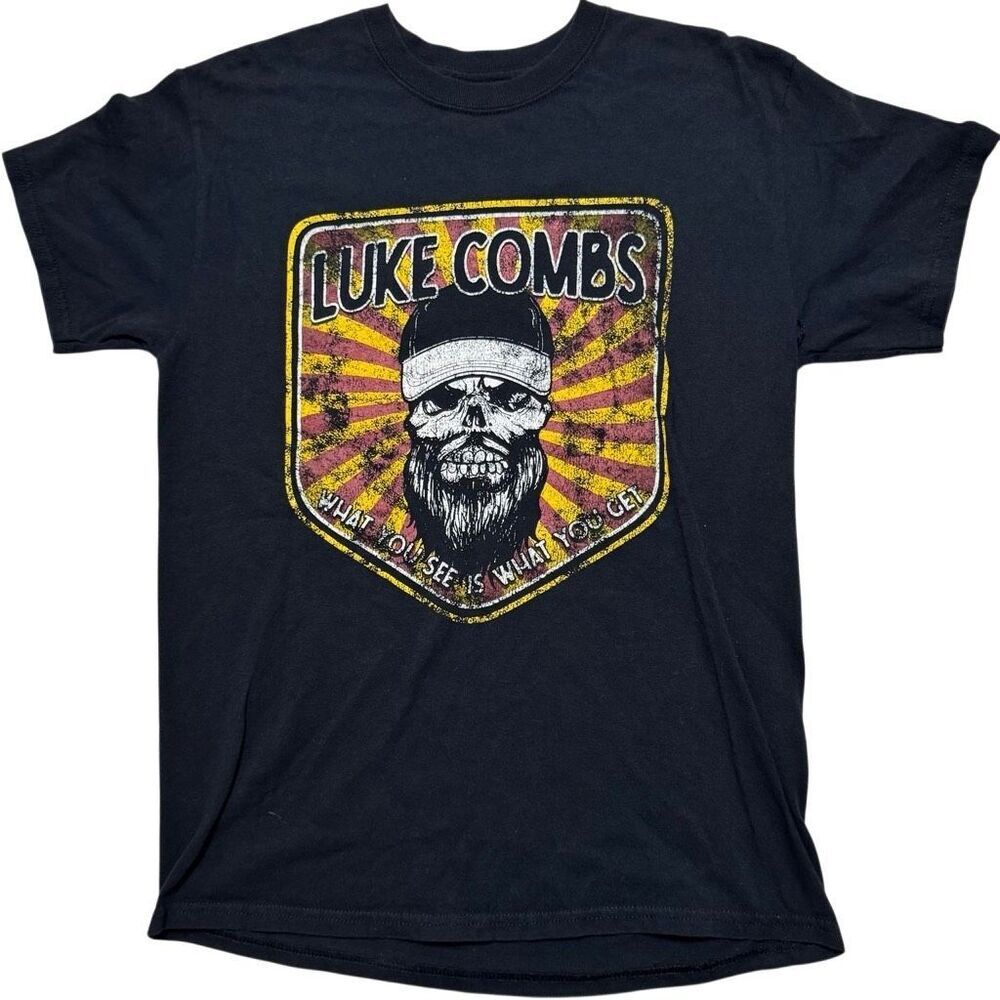 Luke Combs What You See Is What You Get 2021 Tour T-Shirt Small Country
